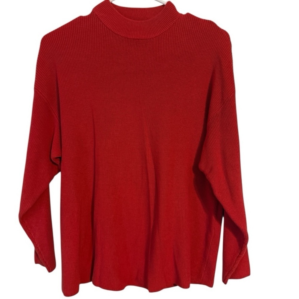 🌺Chelsea De Boer Vibrant Red Crew Neck Sweater